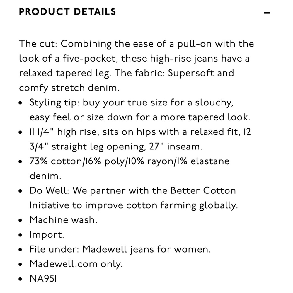 Madewell Pull-On Jeans in Keefe Wash, NA951 - Picture 10 of 11